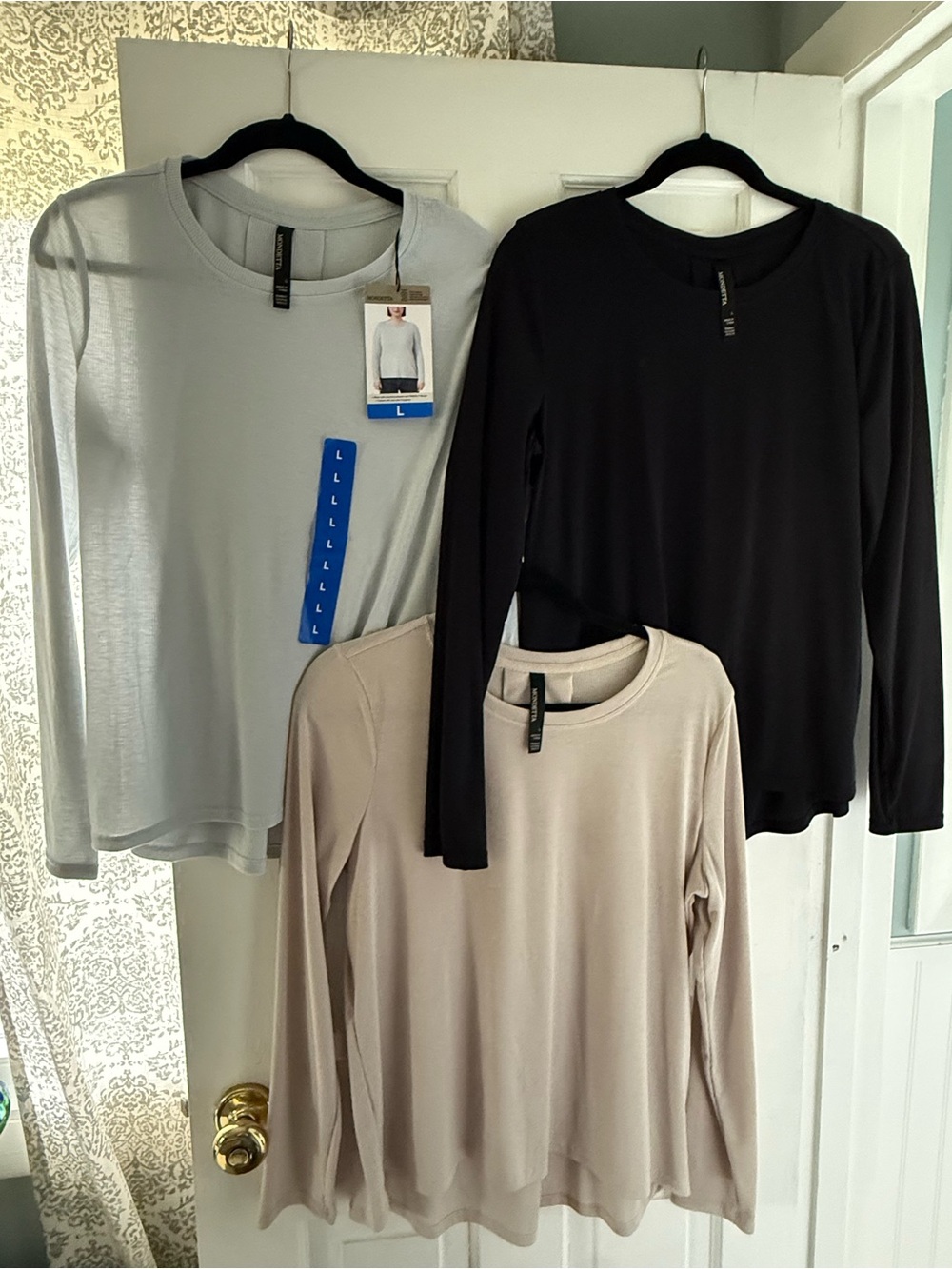 Mondetta Long Sleeve Crewneck Tops - Pack of 3